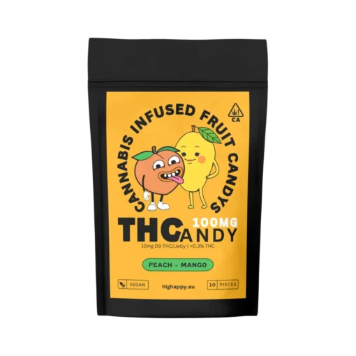 THCandy Peach Mango 100 mg konopné žvýkačky